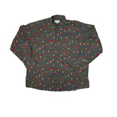 Vintage Tuttle golf Collection L/S Button-Down Shirt - Multicolor Geometric - Size XL